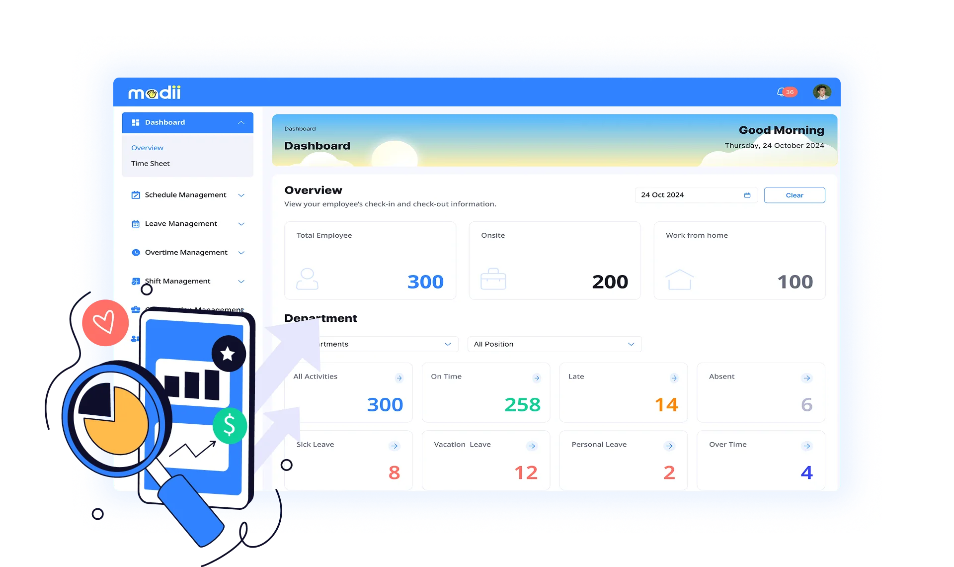 Real-time data display and export
