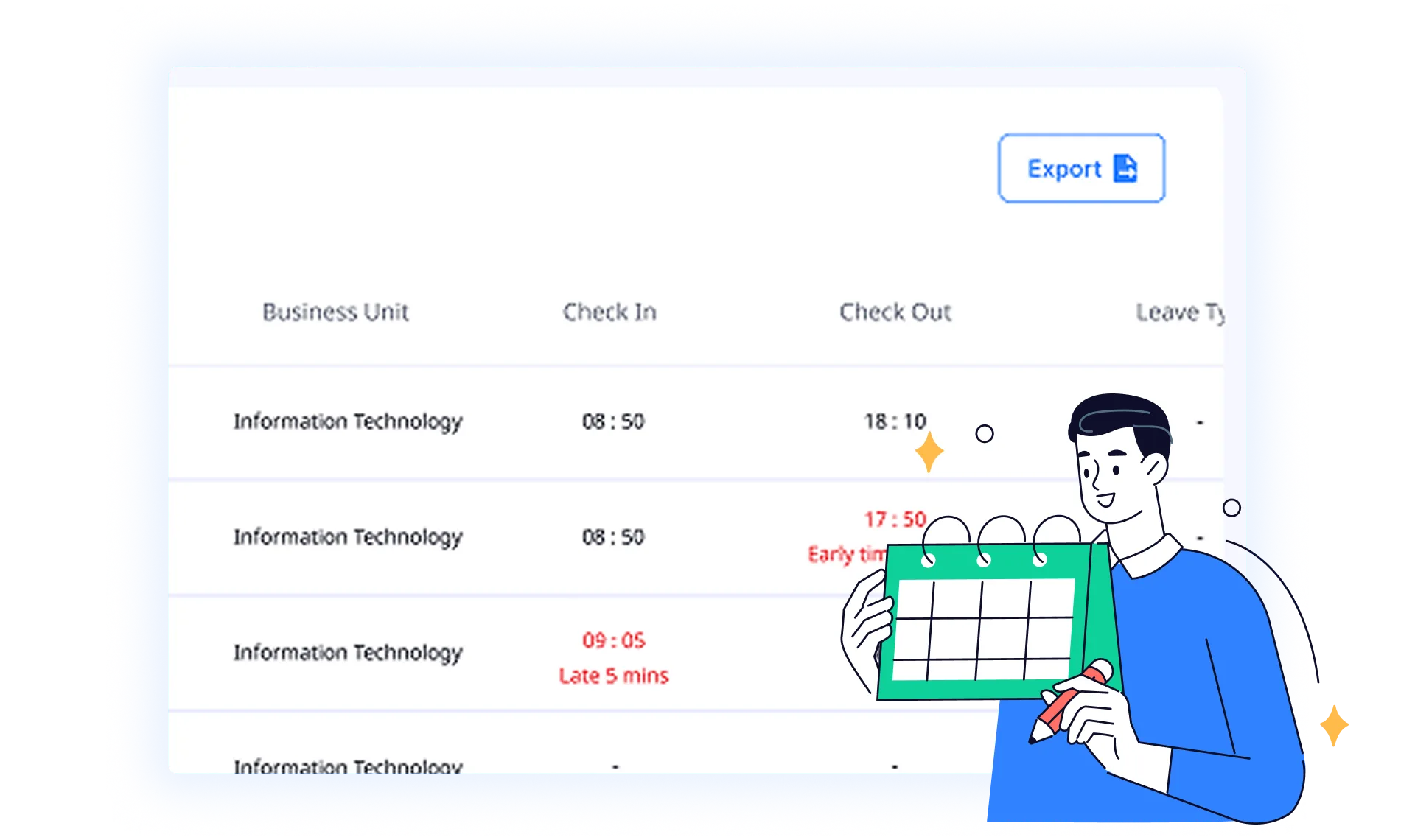 Editable working hours